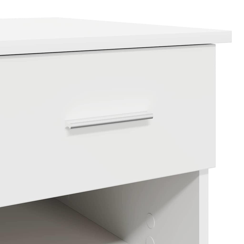vidaXL Biurko z szufladą Biały 90 x 49 x 75 cm Materiał drewnopochodny