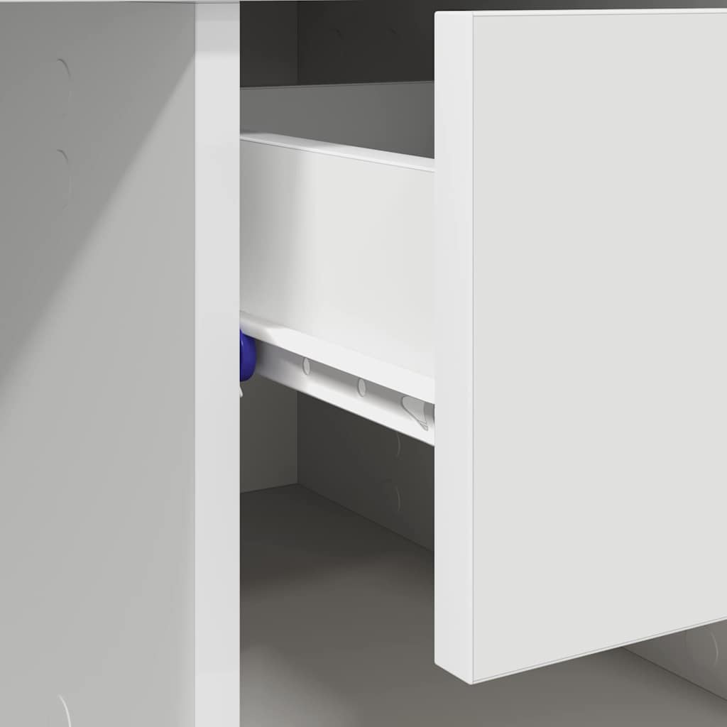 vidaXL Biurko z szufladą Biały 90 x 49 x 75 cm Materiał drewnopochodny