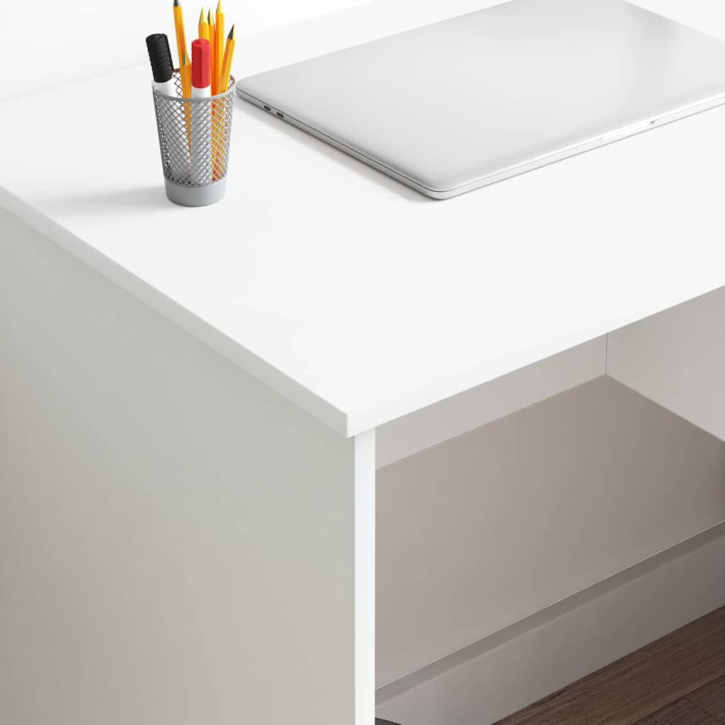vidaXL Biurko z szufladą Biały 90 x 49 x 75 cm Materiał drewnopochodny