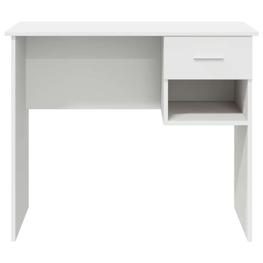 vidaXL Biurko z szufladą Biały 90 x 49 x 75 cm Materiał drewnopochodny