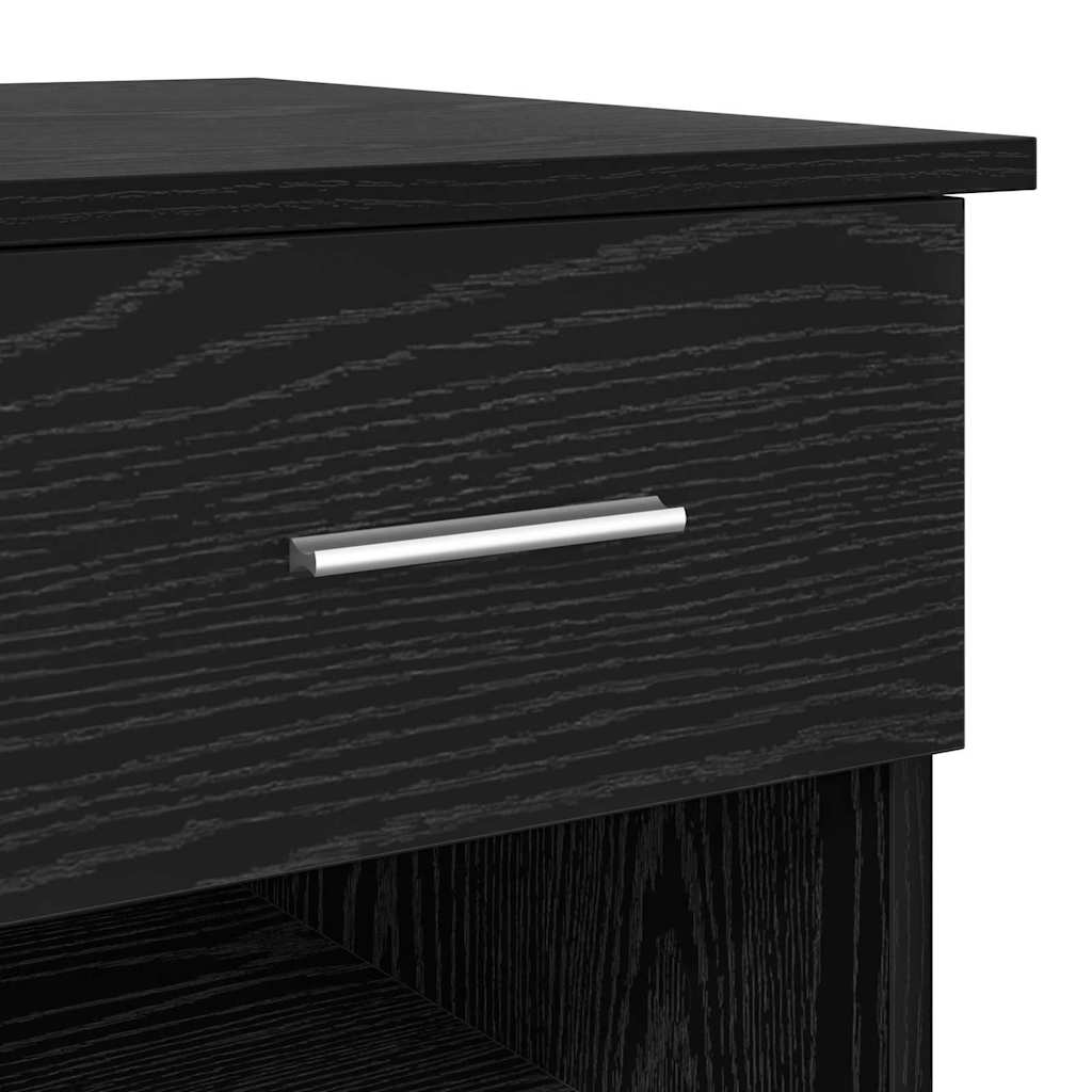 vidaXL Biurko Czarny Dąb 90 x 49 x 75 cm Materiał drewnopochodny