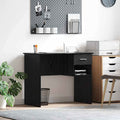 vidaXL Biurko Czarny Dąb 90 x 49 x 75 cm Materiał drewnopochodny