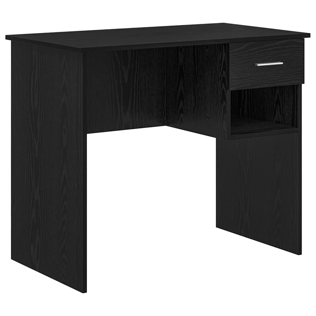 vidaXL Biurko Czarny Dąb 90 x 49 x 75 cm Materiał drewnopochodny