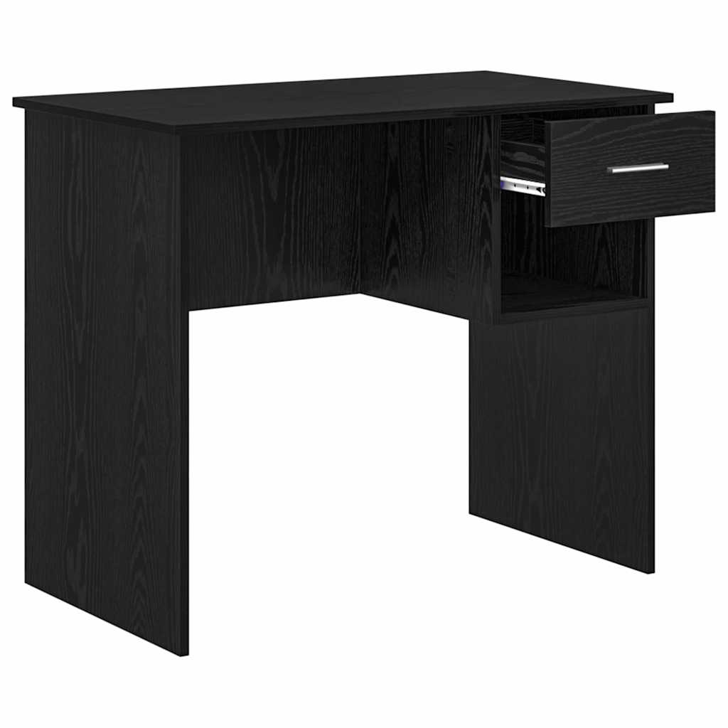 vidaXL Biurko Czarny Dąb 90 x 49 x 75 cm Materiał drewnopochodny