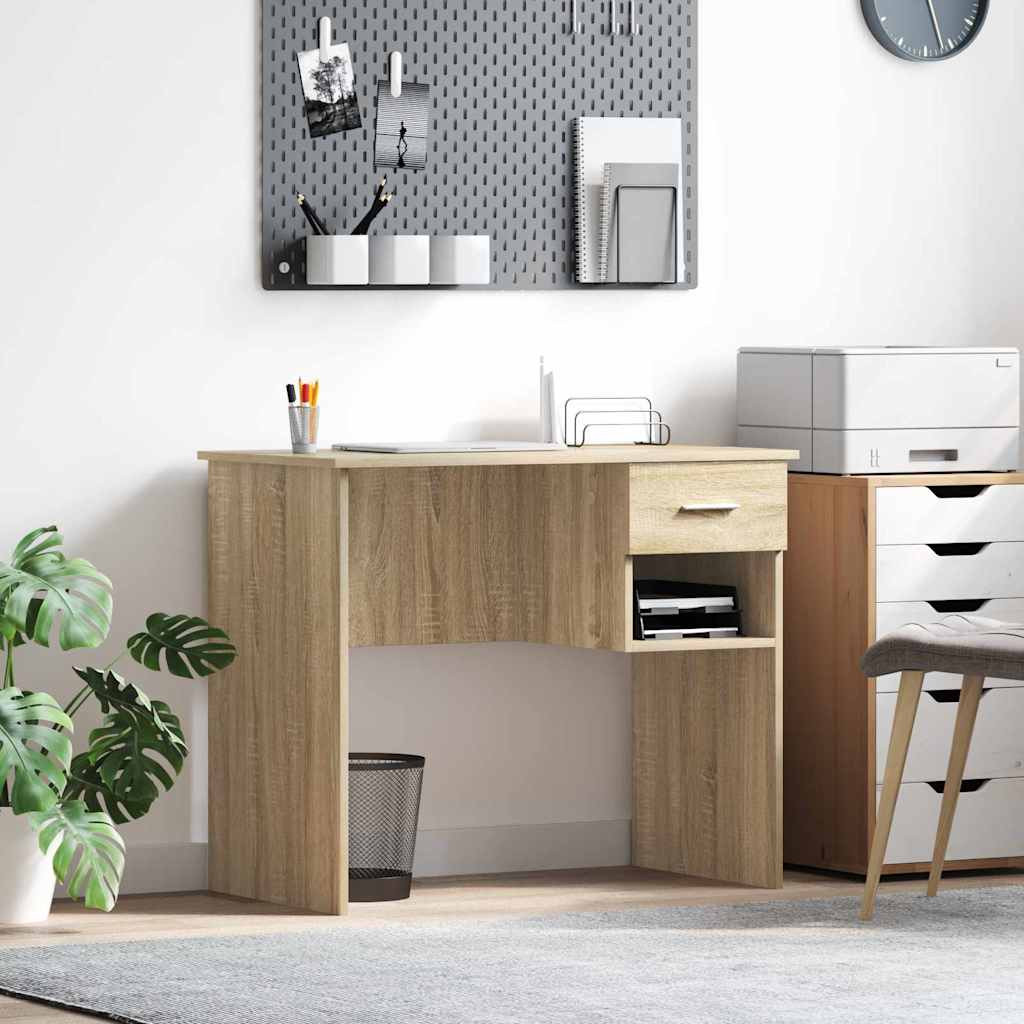 vidaXL Biurko Dąb Sonoma 90 x 49 x 75 cm Materiał drewnopochodny