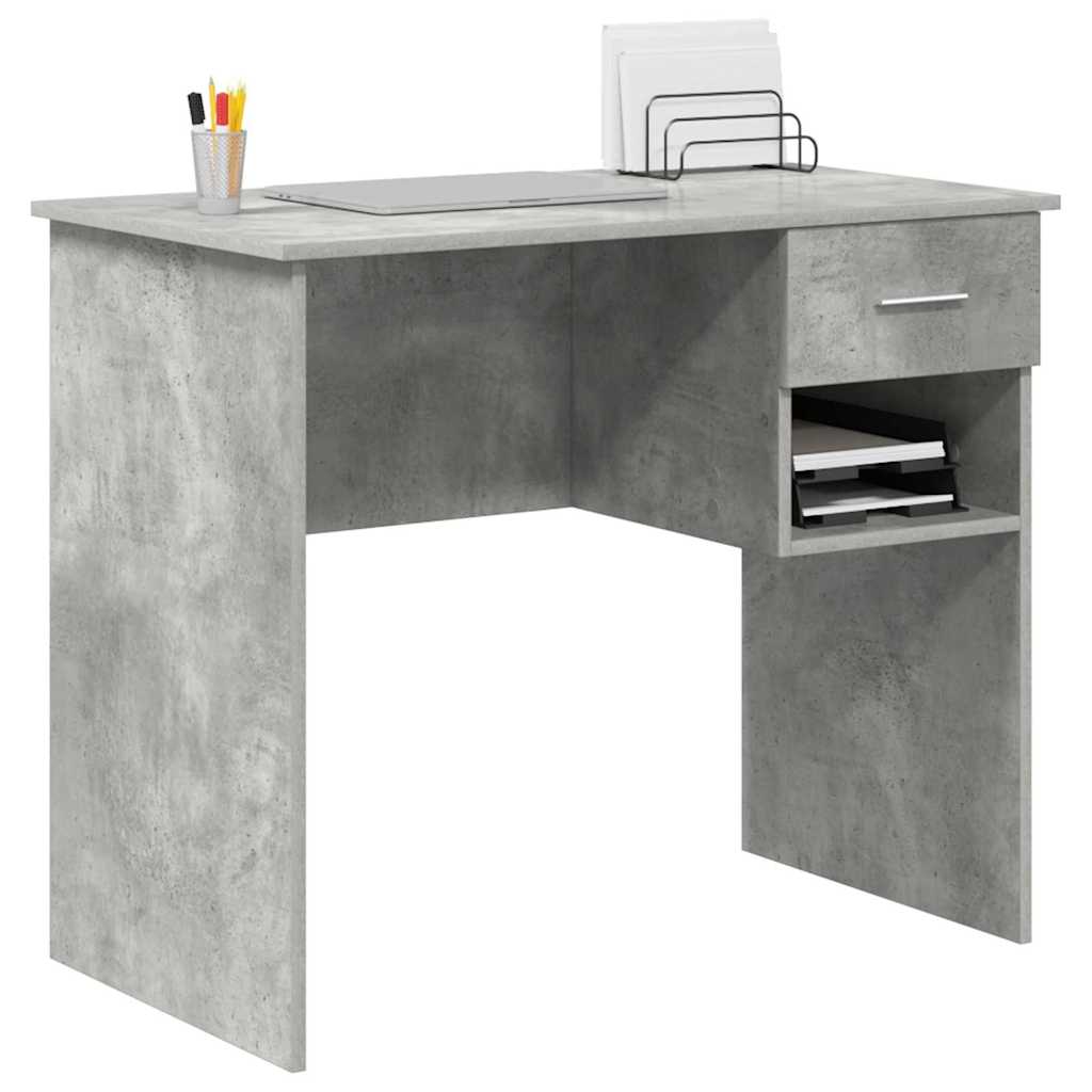 vidaXL Biurko Betonowy szary 90 x 49 x 75 cm Materiał drewnopochodny