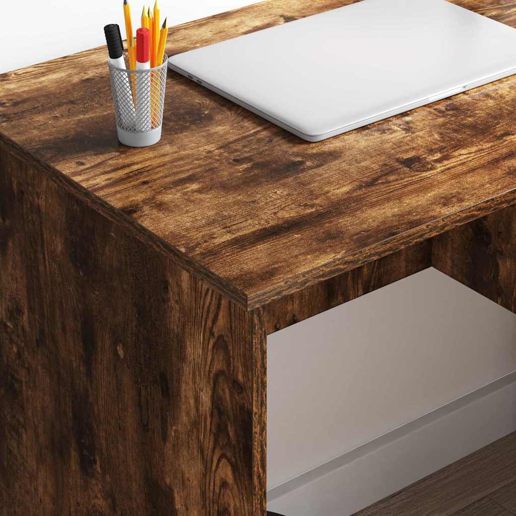 vidaXL Biurko Dąb wędzony 90 x 49 x 75 cm Materiał drewnopochodny