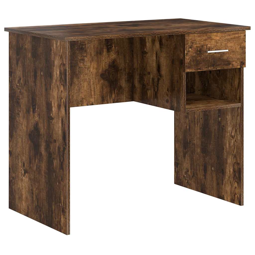 vidaXL Biurko Dąb wędzony 90 x 49 x 75 cm Materiał drewnopochodny