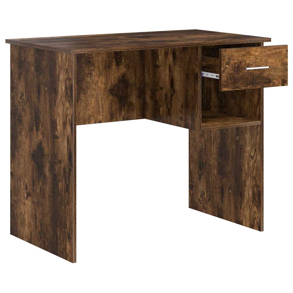 vidaXL Biurko Dąb wędzony 90 x 49 x 75 cm Materiał drewnopochodny