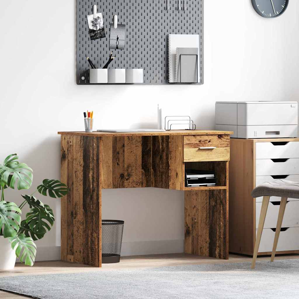 vidaXL Biurko Stare drewno 90 x 49 x 75 cm Materiał drewnopochodny