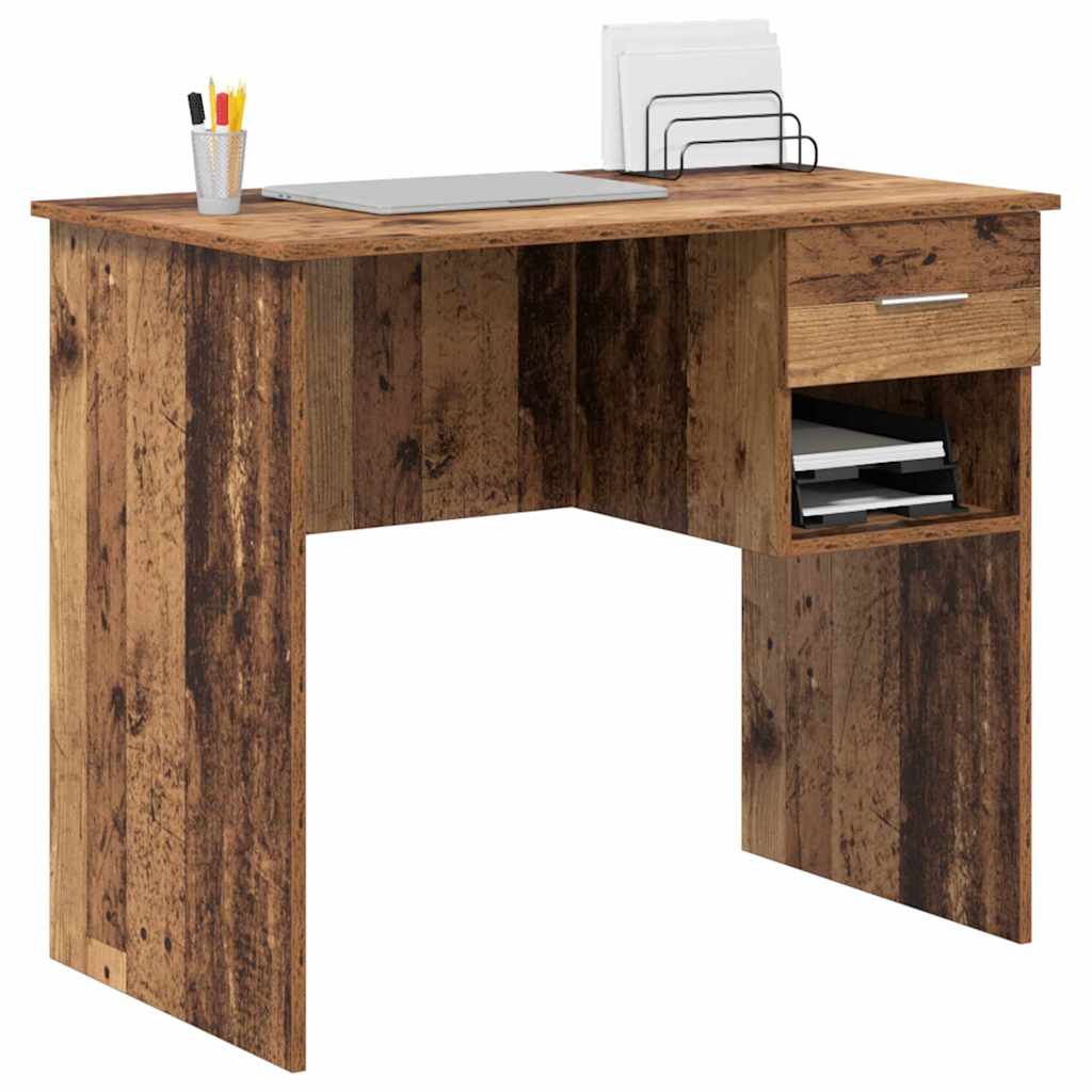 vidaXL Biurko Stare drewno 90 x 49 x 75 cm Materiał drewnopochodny
