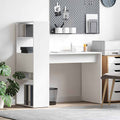 vidaXL Biurko z półką Biały 113 x 54 x 120 cm Materiał drewnopochodny