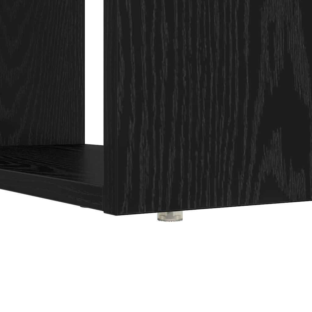 vidaXL Biurko Czarny Dąb 113 x 54 x 120 cm Materiał drewnopochodny