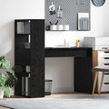 vidaXL Biurko Czarny Dąb 113 x 54 x 120 cm Materiał drewnopochodny
