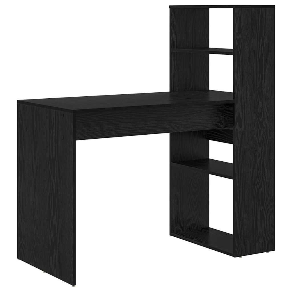 vidaXL Biurko Czarny Dąb 113 x 54 x 120 cm Materiał drewnopochodny