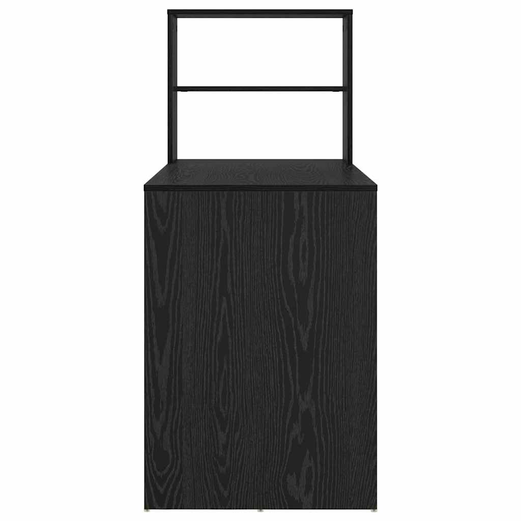 vidaXL Biurko Czarny Dąb 113 x 54 x 120 cm Materiał drewnopochodny