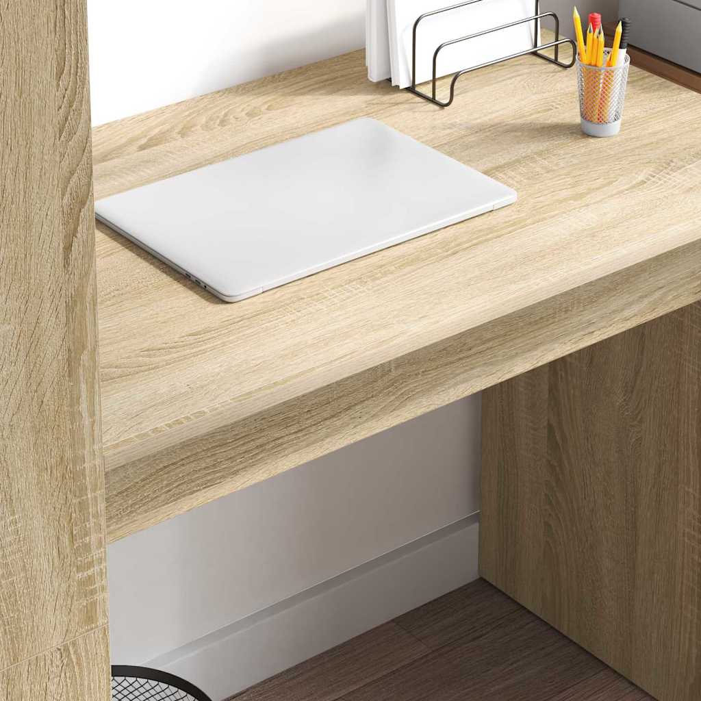 vidaXL Biurko Dąb Sonoma 113 x 54 x 120 cm Materiał drewnopochodny