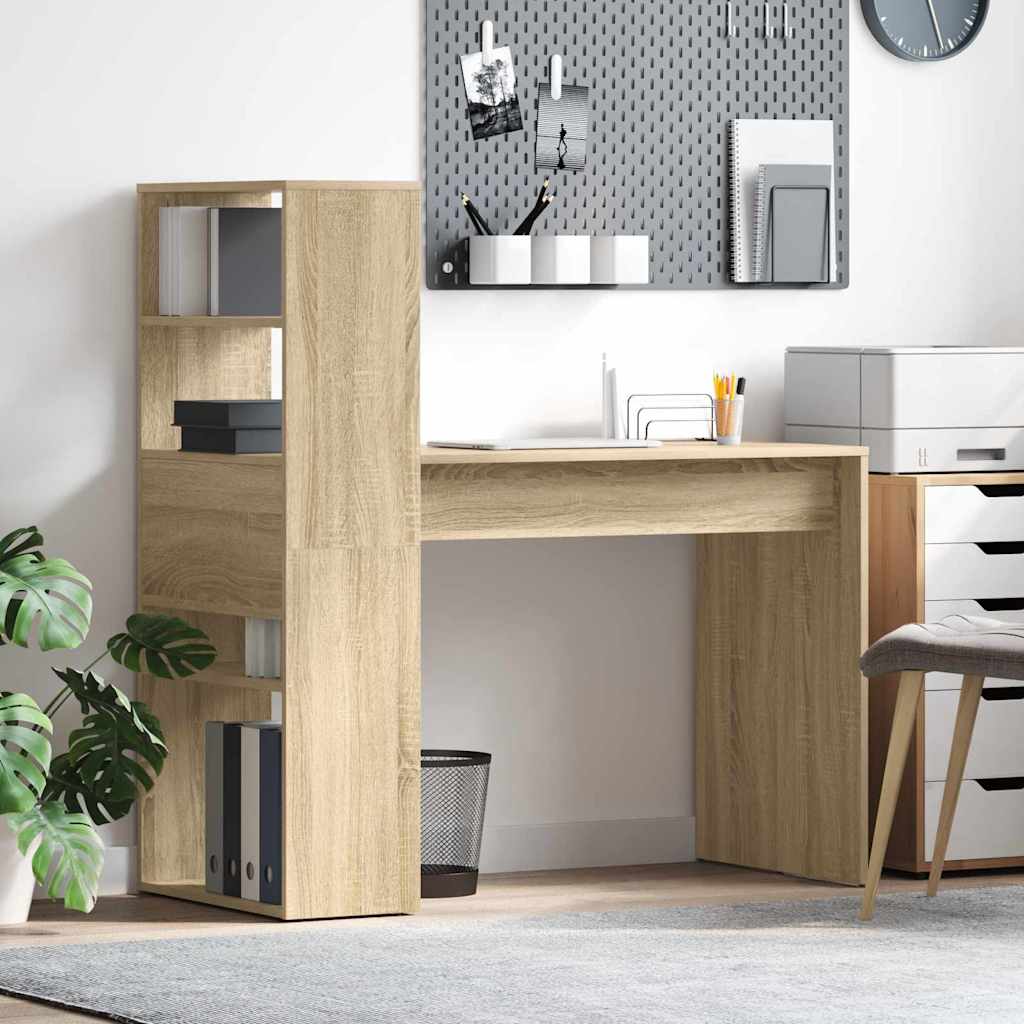 vidaXL Biurko Dąb Sonoma 113 x 54 x 120 cm Materiał drewnopochodny