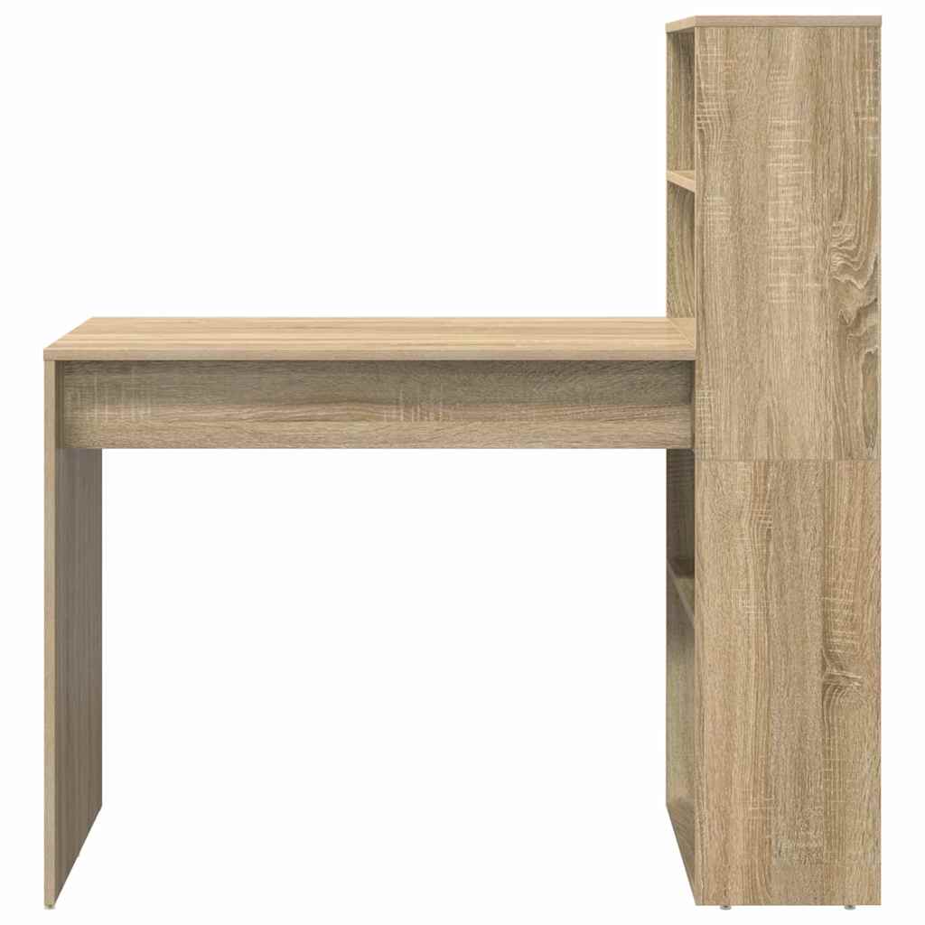 vidaXL Biurko Dąb Sonoma 113 x 54 x 120 cm Materiał drewnopochodny