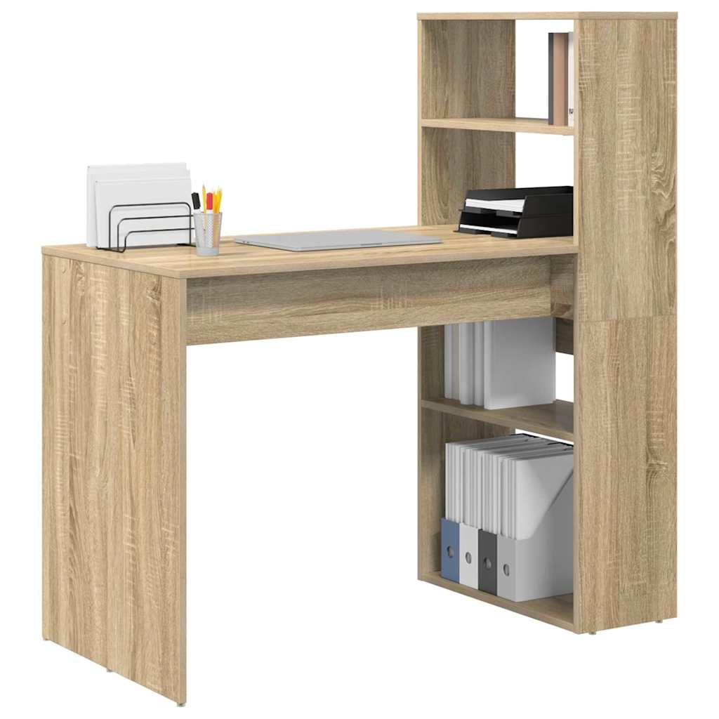 vidaXL Biurko Dąb Sonoma 113 x 54 x 120 cm Materiał drewnopochodny