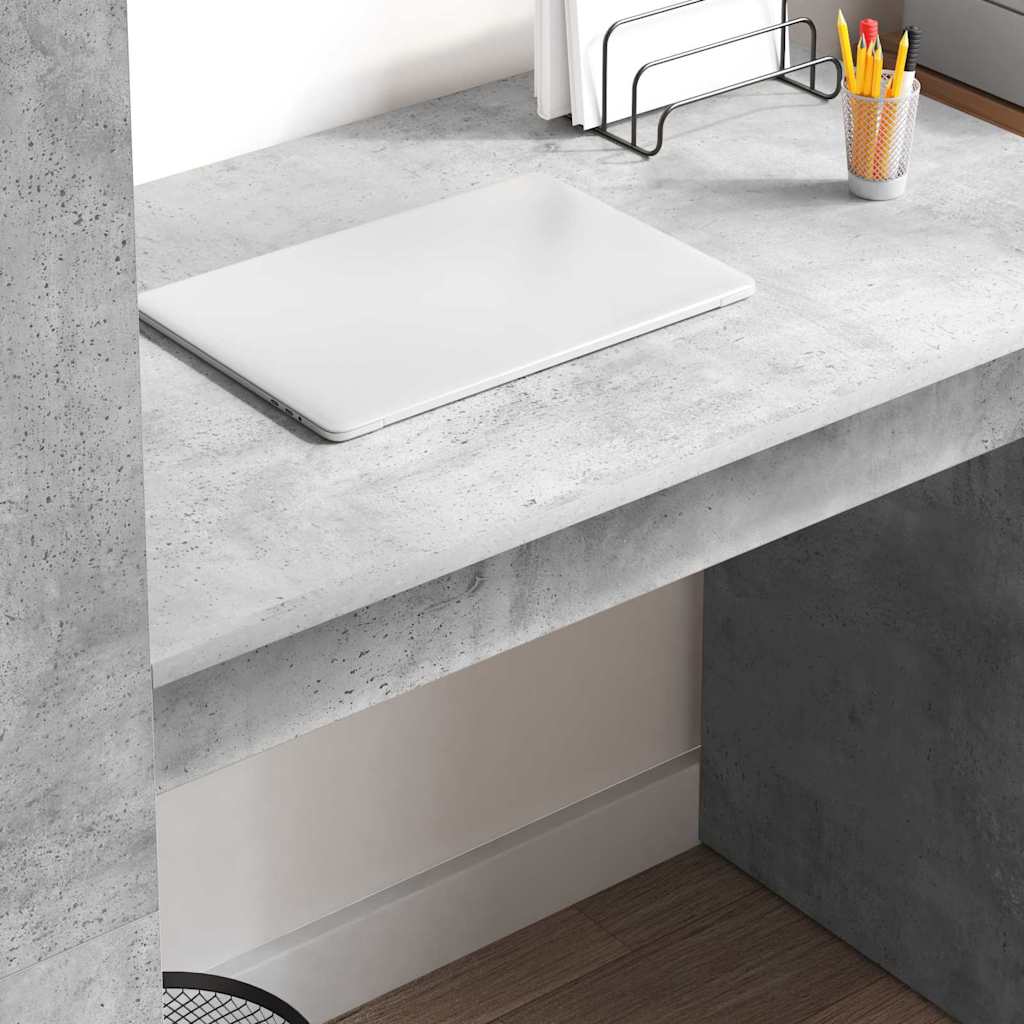 vidaXL Biurko Betonowy szary 113 x 54 x 120 cm Materiał drewnopochodny