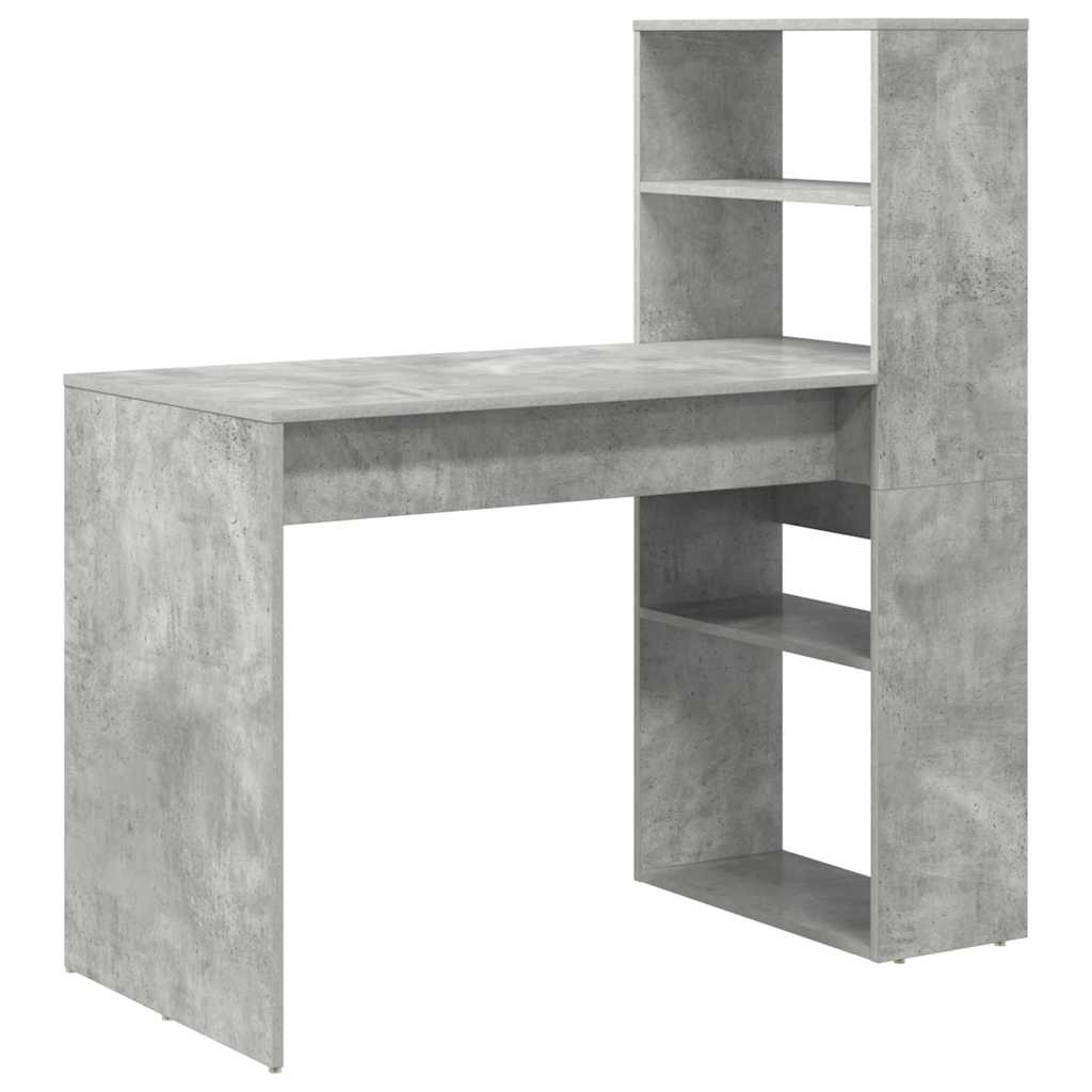 vidaXL Biurko Betonowy szary 113 x 54 x 120 cm Materiał drewnopochodny