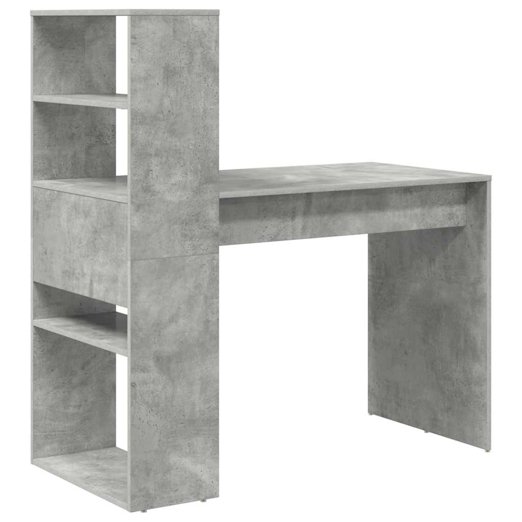 vidaXL Biurko Betonowy szary 113 x 54 x 120 cm Materiał drewnopochodny