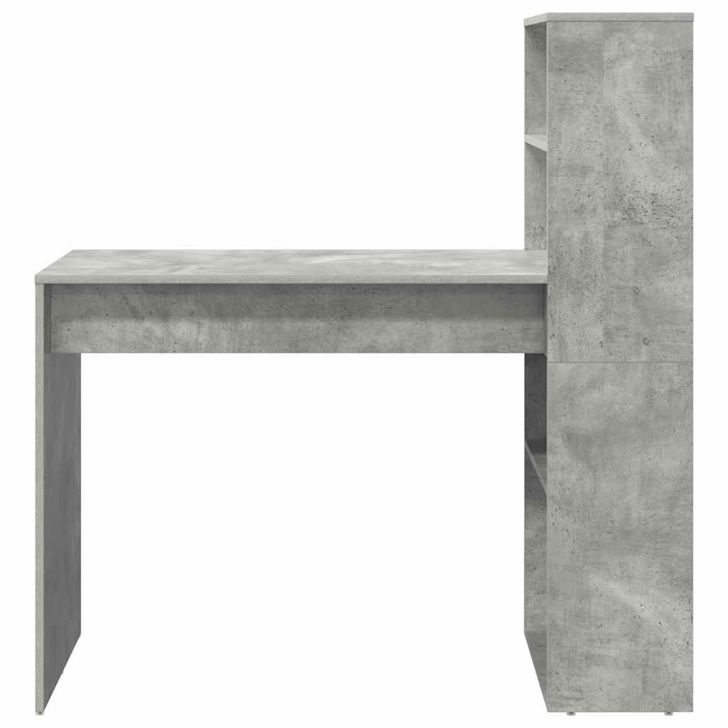 vidaXL Biurko Betonowy szary 113 x 54 x 120 cm Materiał drewnopochodny