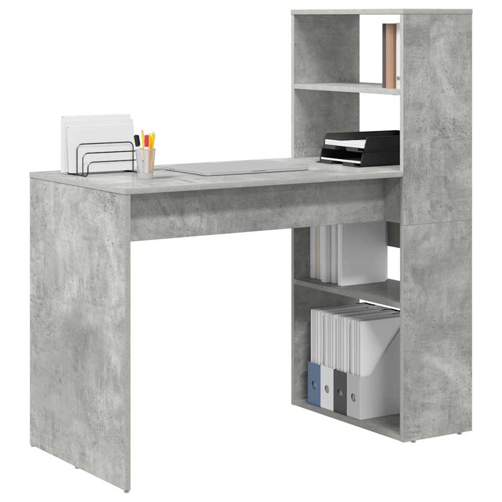 vidaXL Biurko Betonowy szary 113 x 54 x 120 cm Materiał drewnopochodny