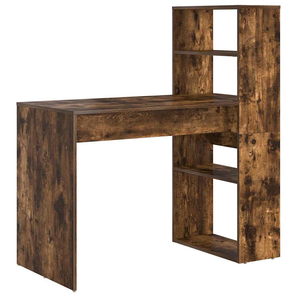 vidaXL Biurko Dąb wędzony 113 x 54 x 120 cm Materiał drewnopochodny