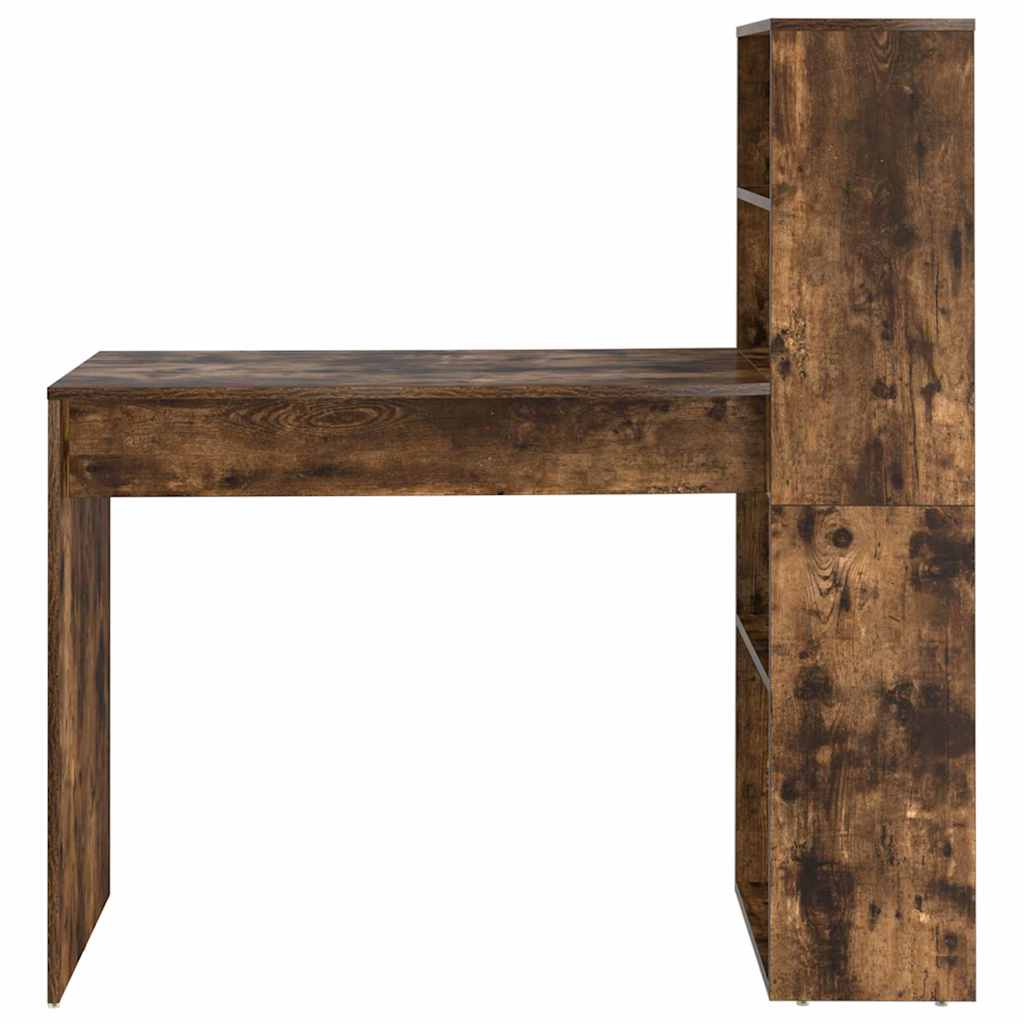 vidaXL Biurko Dąb wędzony 113 x 54 x 120 cm Materiał drewnopochodny
