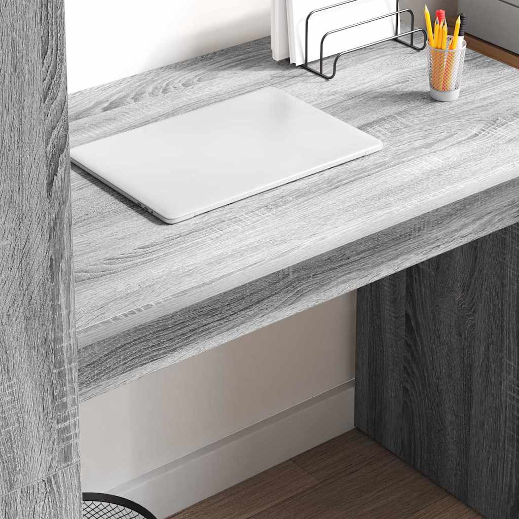 vidaXL Biurko Szary Sonoma 113 x 54 x 120 cm Materiał drewnopochodny