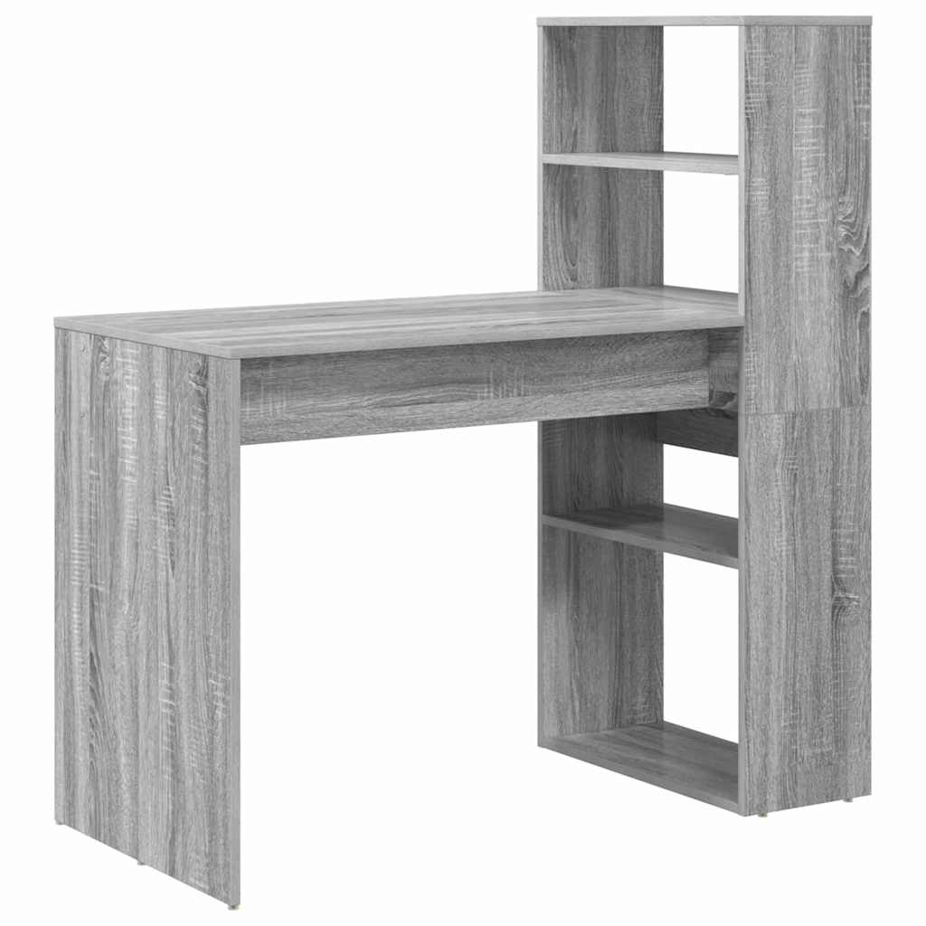 vidaXL Biurko Szary Sonoma 113 x 54 x 120 cm Materiał drewnopochodny