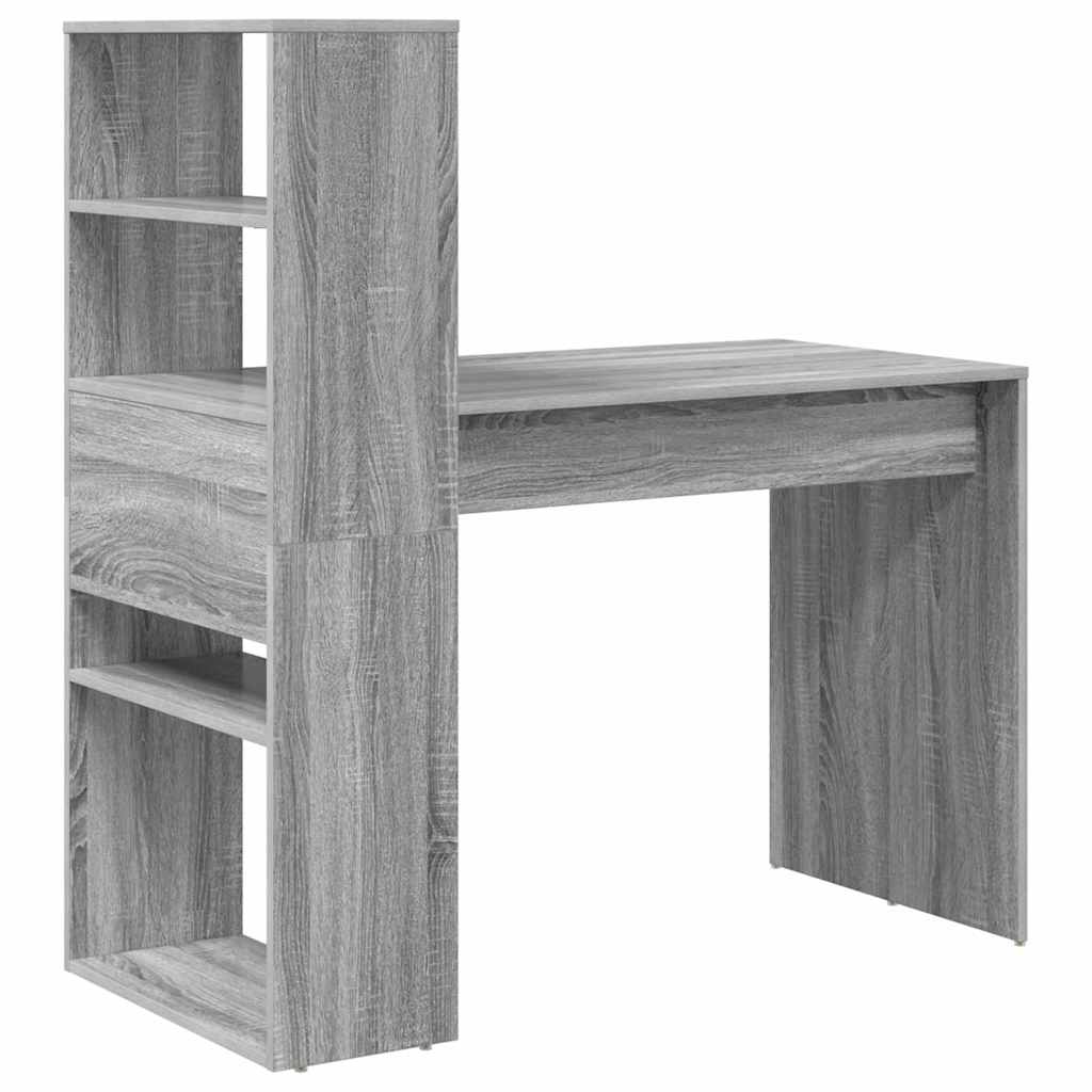 vidaXL Biurko Szary Sonoma 113 x 54 x 120 cm Materiał drewnopochodny