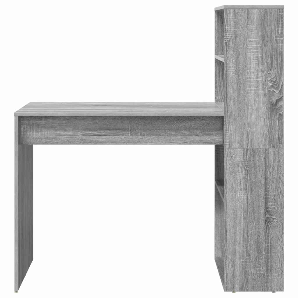 vidaXL Biurko Szary Sonoma 113 x 54 x 120 cm Materiał drewnopochodny