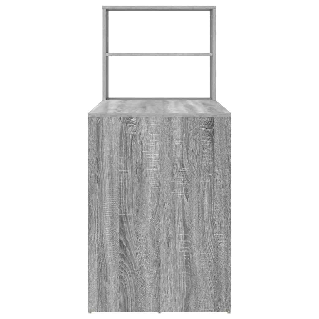 vidaXL Biurko Szary Sonoma 113 x 54 x 120 cm Materiał drewnopochodny