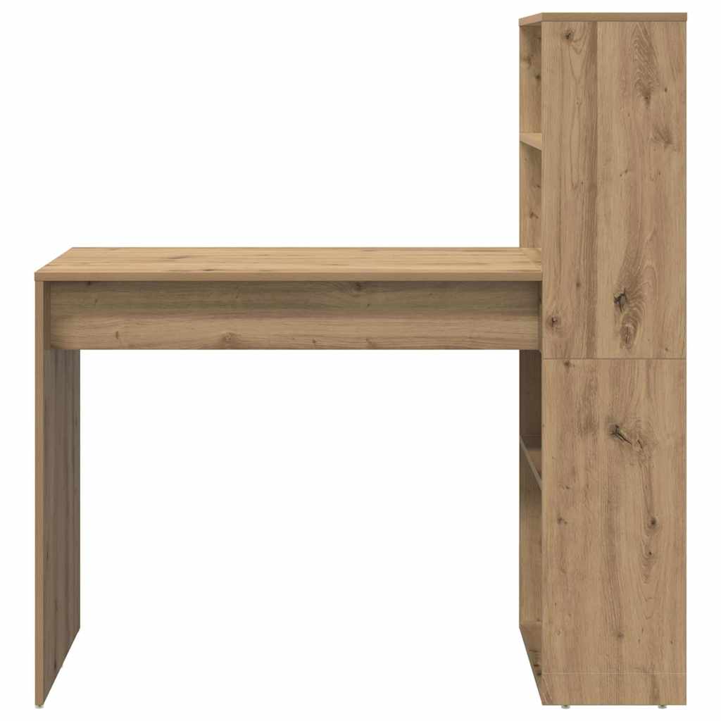 vidaXL Biurko z półką Dąb rzemieślniczy 113 x 54 x 120 cm