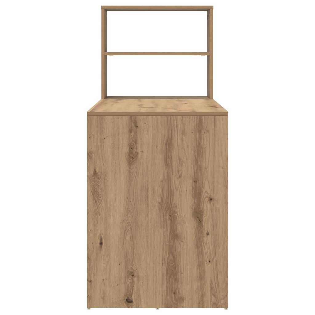 vidaXL Biurko z półką Dąb rzemieślniczy 113 x 54 x 120 cm