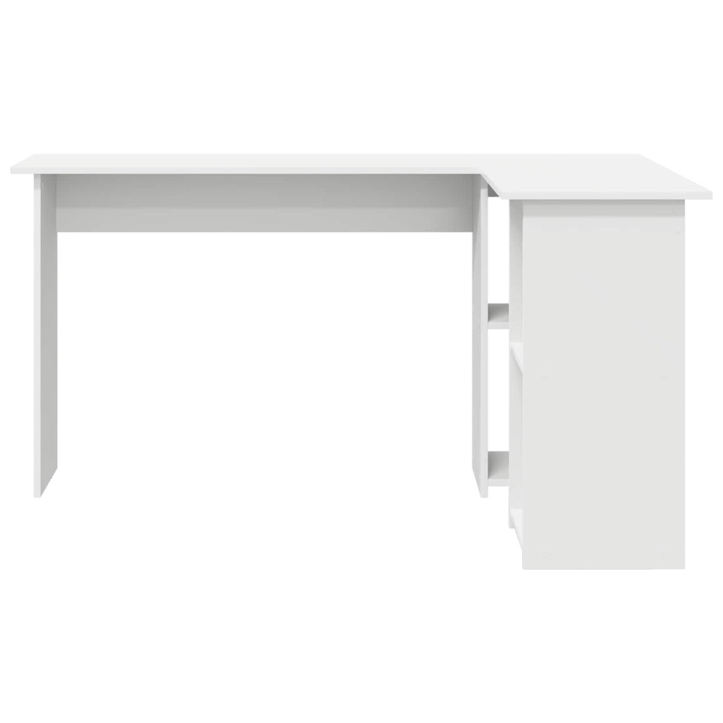 vidaXL Biurko z półką Biały 142 x 102 x 73 cm Materiał drewnopochodny