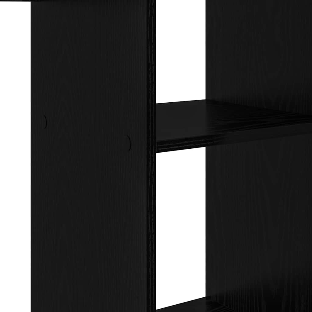 vidaXL Biurko Czarny Dąb 142 x 102 x 73 cm Materiał drewnopochodny