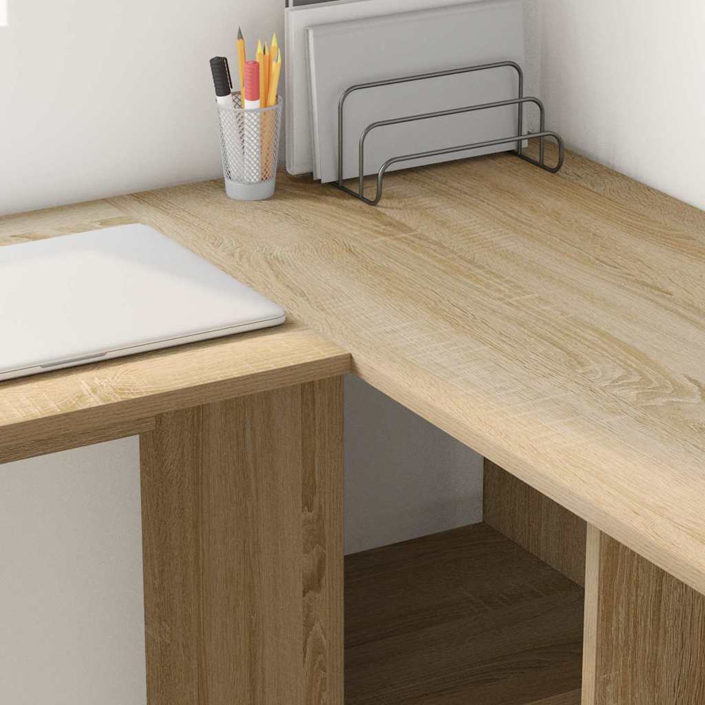 vidaXL Biurko Dąb Sonoma 142 x 102 x 73 cm Materiał drewnopochodny