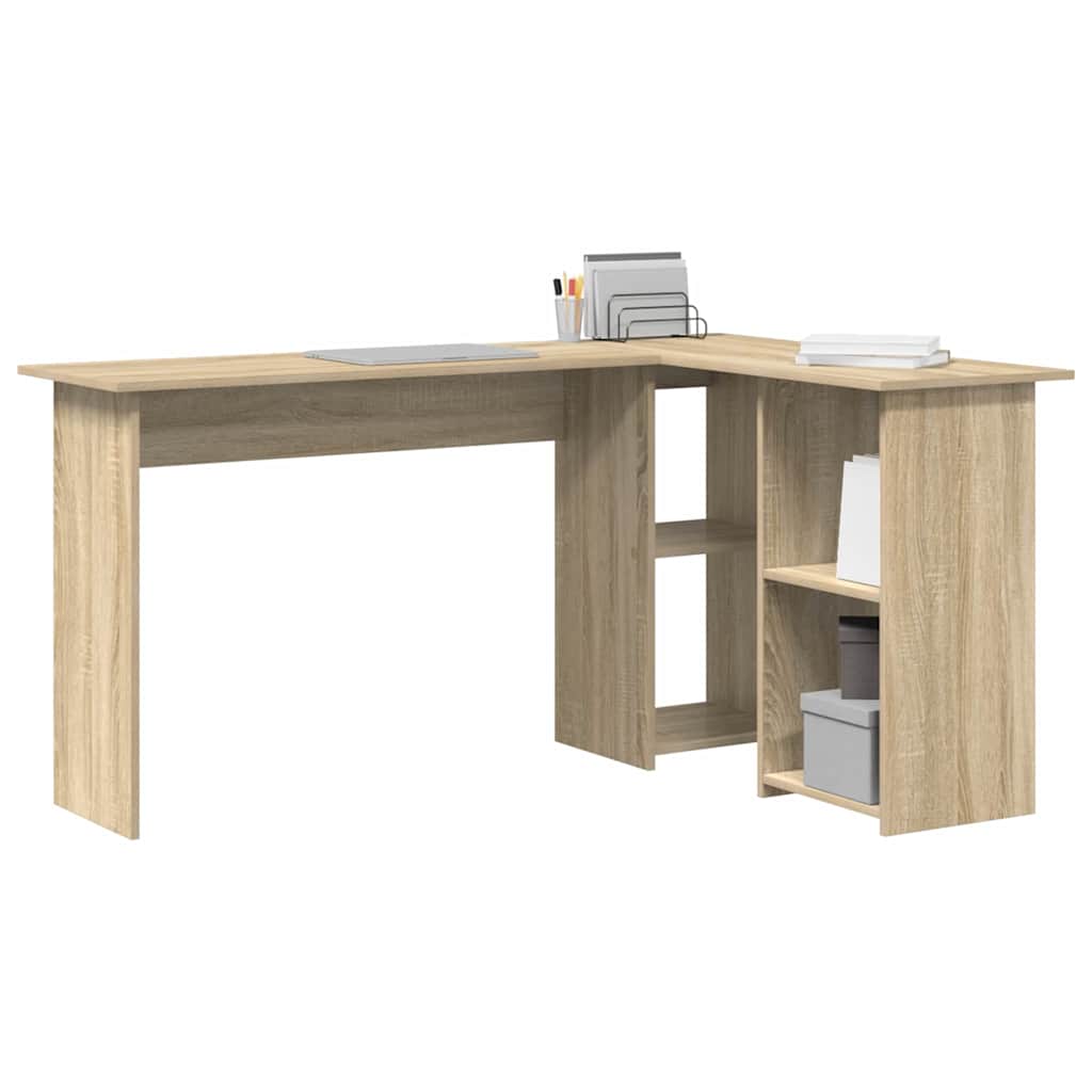 vidaXL Biurko Dąb Sonoma 142 x 102 x 73 cm Materiał drewnopochodny