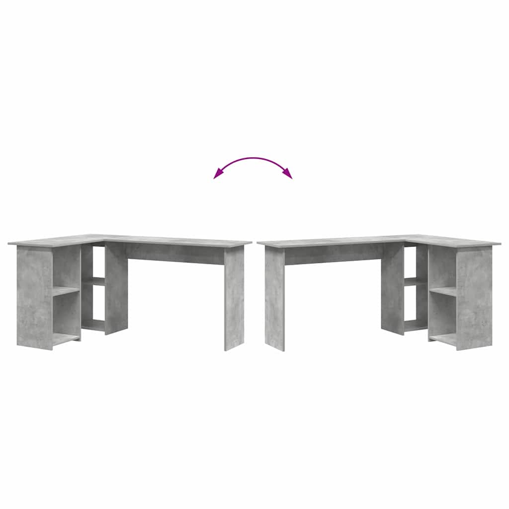 vidaXL Biurko Betonowy szary 142 x 102 x 73 cm Materiał drewnopochodny