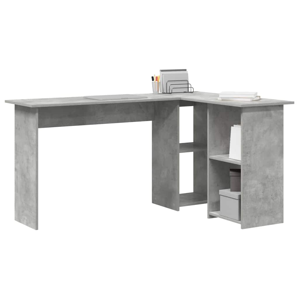 vidaXL Biurko Betonowy szary 142 x 102 x 73 cm Materiał drewnopochodny