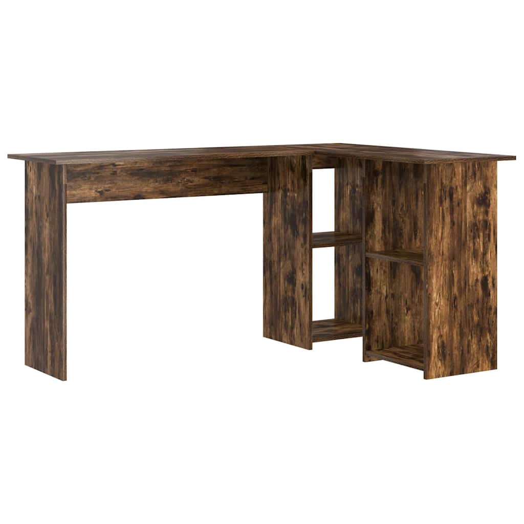 vidaXL Biurko Dąb wędzony 142 x 102 x 73 cm Materiał drewnopochodny