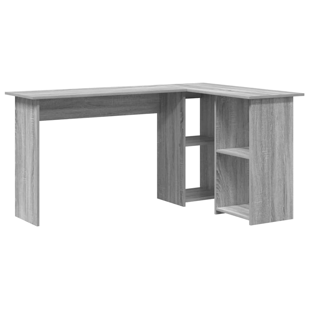 vidaXL Biurko Szary Sonoma 142 x 102 x 73 cm Materiał drewnopochodny