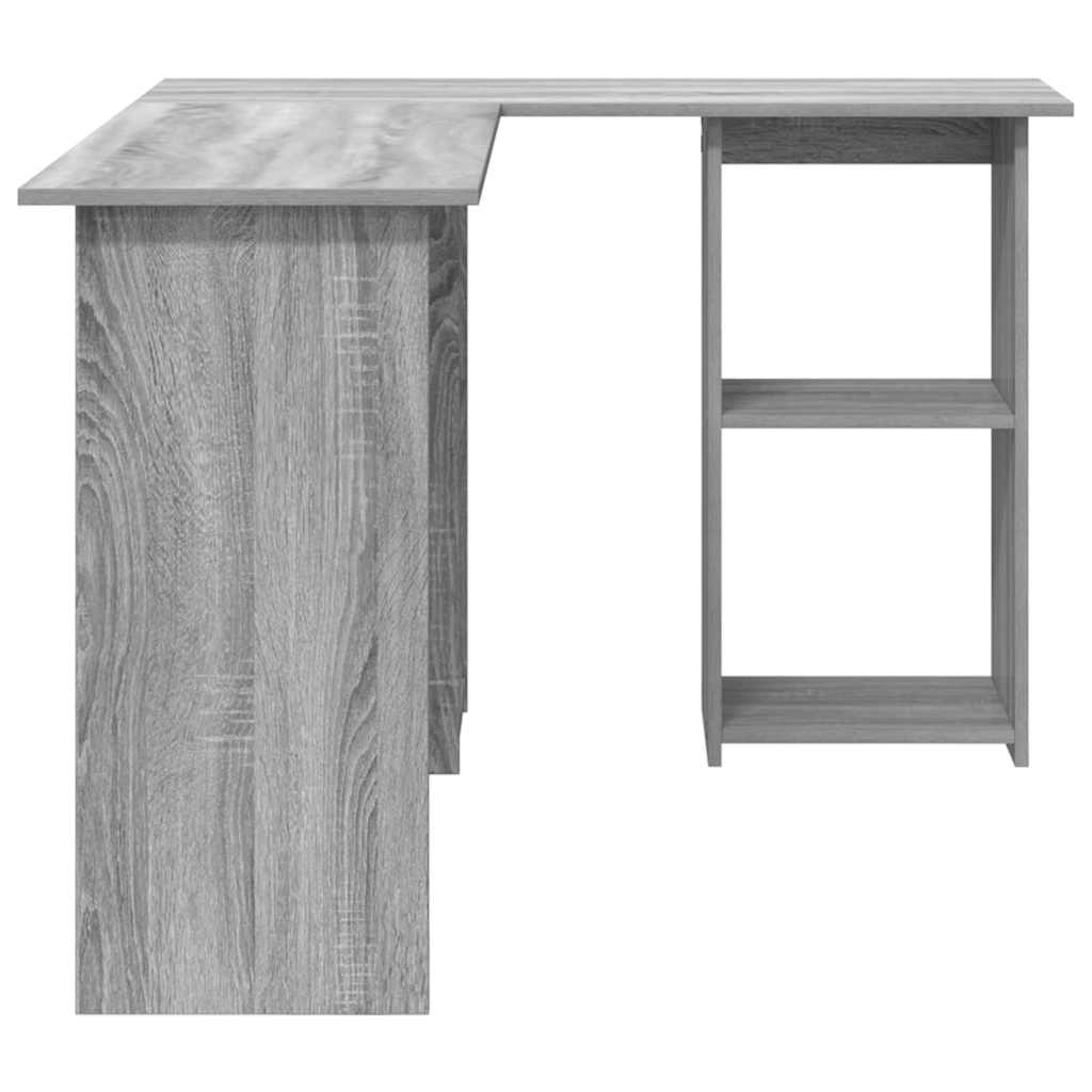 vidaXL Biurko Szary Sonoma 142 x 102 x 73 cm Materiał drewnopochodny