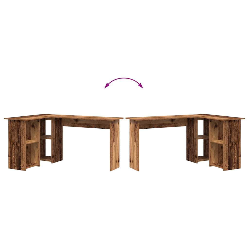 vidaXL Biurko Stare drewno 142 x 102 x 73 cm Materiał drewnopochodny