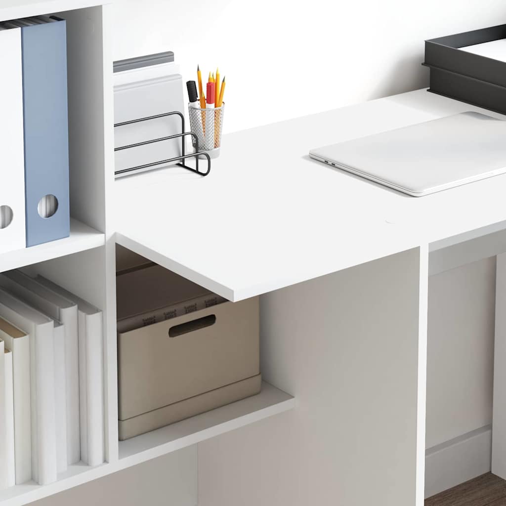vidaXL Biurko Biały 131,5 x 50 x 106,5 cm Materiał drewnopochodny