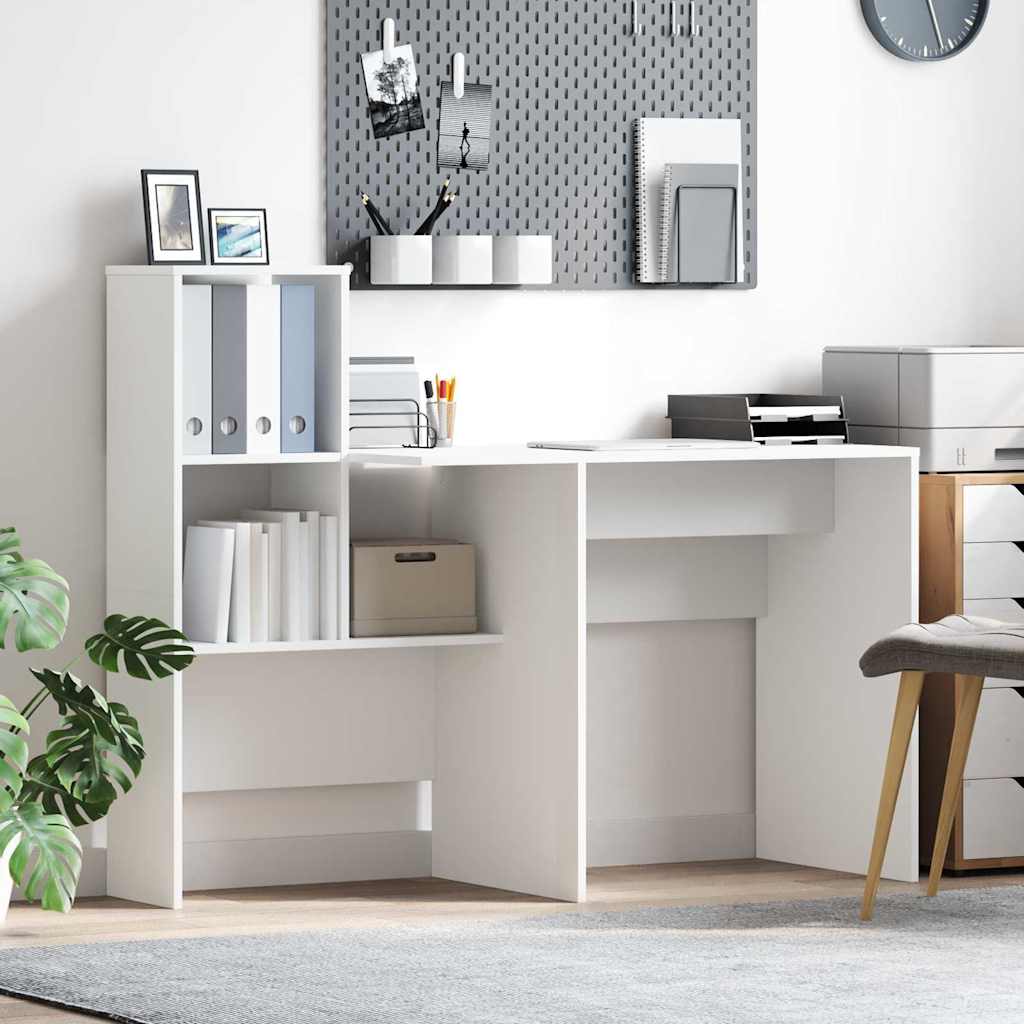 vidaXL Biurko Biały 131,5 x 50 x 106,5 cm Materiał drewnopochodny